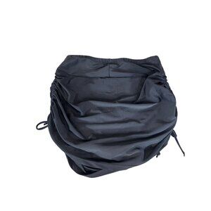 Womens High-Waisted Ruched Bikini Bottoms L Polyamide/Elasthan Black